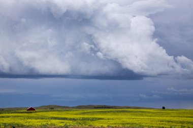 Çayır fırtına bulutları Saskatchewan Kanada kırsal ortamda