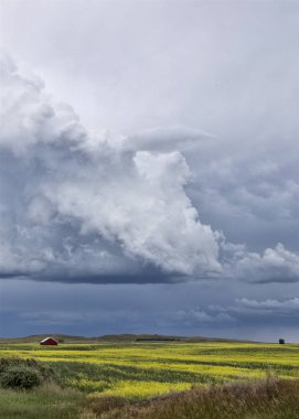 Çayır fırtına bulutları Saskatchewan Kanada kırsal ortamda