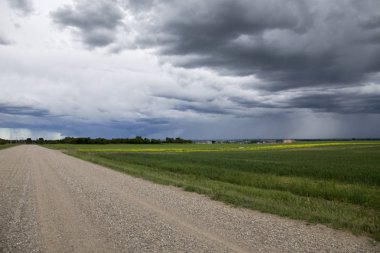 Çayır fırtına bulutları Saskatchewan Kanada kırsal ortamda