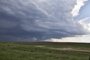 Çayır fırtına bulutları Saskatchewan Kanada kırsal ortamda