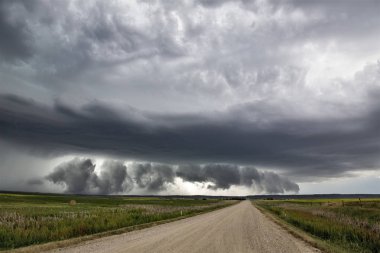 Çayır fırtına bulutları Saskatchewan Kanada kırsal ortamda