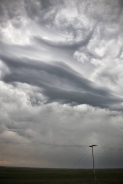 Çayır fırtına bulutları Saskatchewan Kanada kırsal ortamda