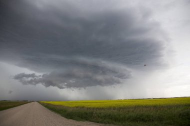 Çayır fırtına bulutları Saskatchewan Kanada kırsal ortamda