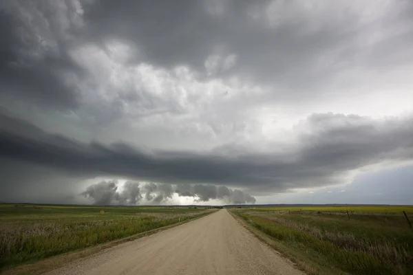 Molnen Prärien Saskatchewan Kanada Lantlig Miljö — Stockfoto