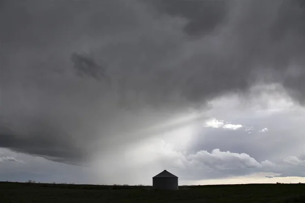 Prairie Storm Wolken Saskatchewan Canada Landelijke Omgeving — Stockfoto