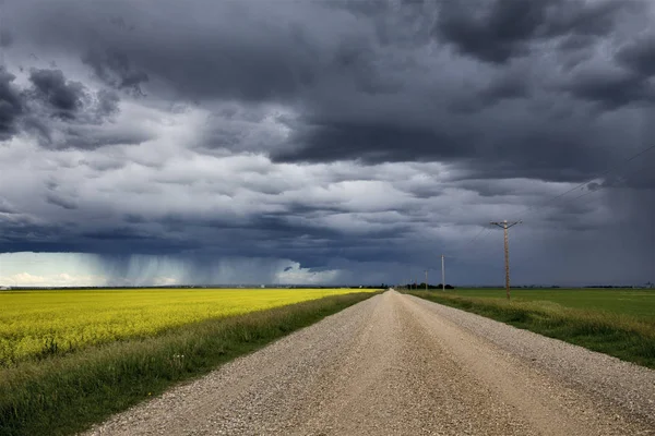 Prärie Gewitterwolken Saskatchewan Kanada Ländliche Umgebung — Stockfoto