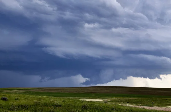 Prairie Storm Wolken Saskatchewan Canada Landelijke Omgeving — Stockfoto