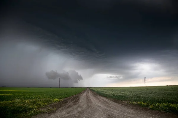 Prärie Gewitterwolken Saskatchewan Kanada Ländliche Umgebung — Stockfoto