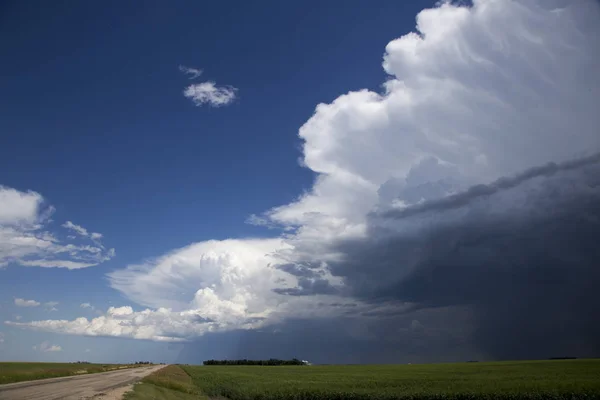 Saskatchewan Kanada Mammatus Chmury Burzy Prairie — Zdjęcie stockowe