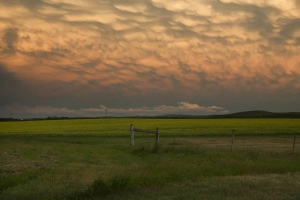 草原风暴云彩在萨斯喀彻温省加拿状 — 图库照片