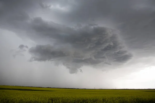 Prairie Storm Wolken Saskatchewan Canada Landelijke Omgeving — Stockfoto