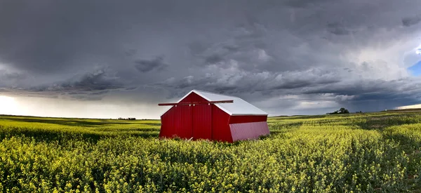 Prairie Storm Wolken Saskatchewan Canada Landelijke Omgeving — Stockfoto