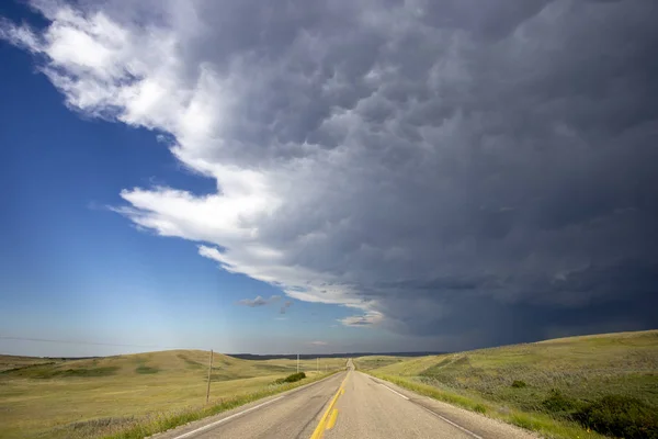 Prairie Storm Clouds Saskatchewan Canada Summer Danger — Stock Photo, Image