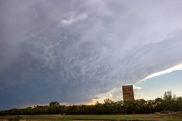 Prairie Storm Clouds Saskatchewan Canada Summer Danger — Stock Photo, Image