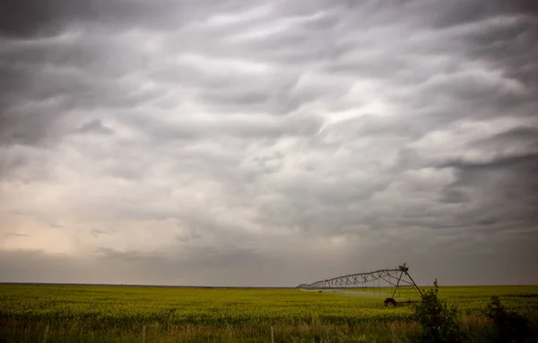 Prärie Sturm Wolken Saskatchewan Canada Sommer Gefahr — Stockfoto