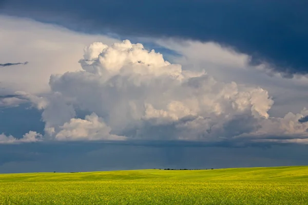 Prairie Molnen Saskatchewan Kanada Sommaren Fara — Stockfoto