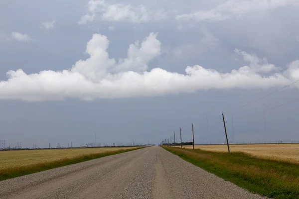 Prairie Storm Moln Kanada Sommar Fara Landsbygd — Stockfoto