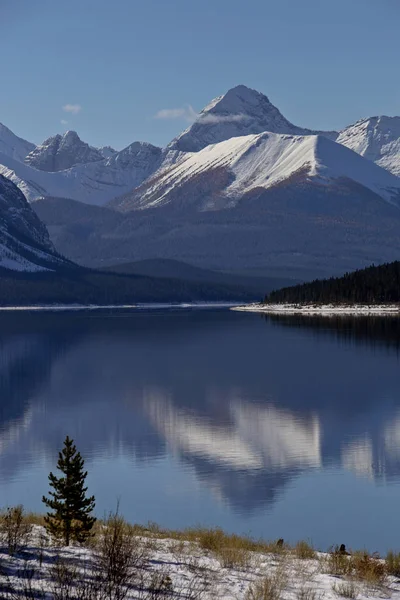 Rotsachtige Bergen Winter Val Kananaskis Spray Meren — Stockfoto