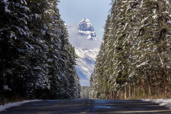 Βραχώδη Όρη Καναδάς Kananaskis Banff Φθινόπωρο Χειμώνας — Φωτογραφία Αρχείου