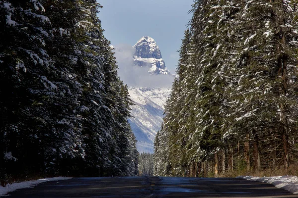Rocky Mountains Winter Fall Kananaskis Banff Canada – stockfoto