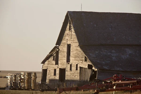 Wsi Kanada Stodole Stare Drewniane Saskatchewan Kanada — Zdjęcie stockowe