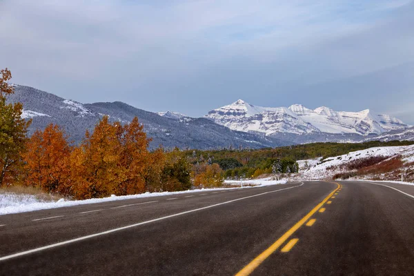 Βραχώδη Όρη Καναδάς Kananaskis Banff Φθινόπωρο Χειμώνας — Φωτογραφία Αρχείου