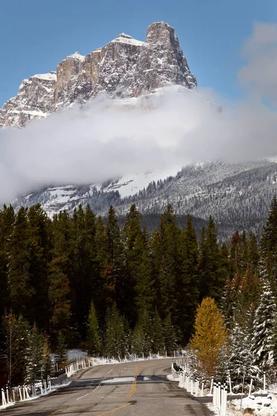 Βραχώδη Όρη Καναδάς Kananaskis Banff Φθινόπωρο Χειμώνας — Φωτογραφία Αρχείου