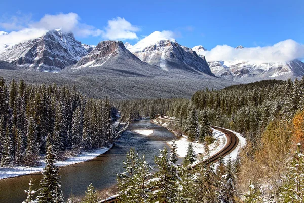 Rocheuses Hiver Automne Kananaskis Banff Canada — Photo