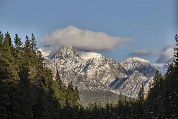 Βραχώδη Όρη Καναδάς Kananaskis Banff Φθινόπωρο Χειμώνας — Φωτογραφία Αρχείου