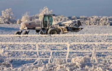 Kış Buzu Saskatchewan Kanada buz fırtınası çiti