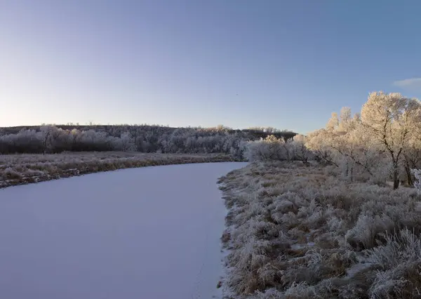Зима Саскачевані Канада — стокове фото