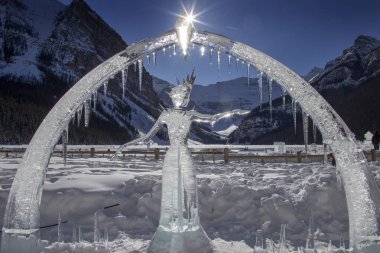 Buz heykel Lake Louise