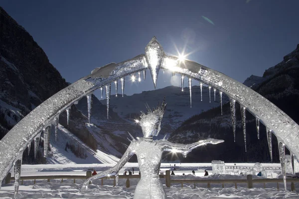 Buz heykel Lake Louise — Stok fotoğraf