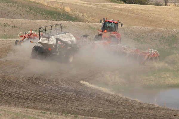 Saskatchewan 'da tohumlama — Stok fotoğraf