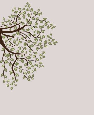 Süslü, zarif, soyut çiçek desenli bir davetiye kartı. Vektör illüstrasyonu.