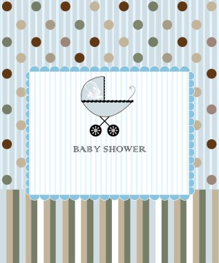 Dört (4) vintage baby shower davetiye ile süslü zarif retro soyut çiçek tasarım kümesi