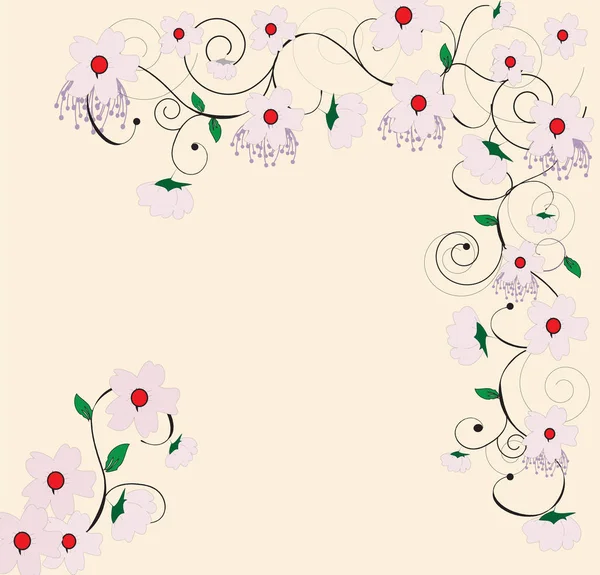 Fondo Flores Ilustración Vectorial — Archivo Imágenes Vectoriales