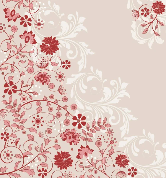 Cartão Convite Vintage Com Ornamentado Elegante Retro Design Floral Abstrato —  Vetores de Stock