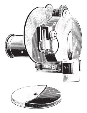 Cesaret'in hemoglobinometer, vintage illüstrasyon kazınmış.