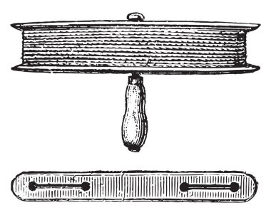 El reel yana ve yukarı doğru vintage oyulmuş resimde gördüm. Magasin Pittoresque 1876