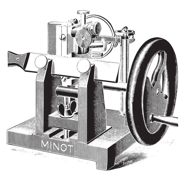 Microtome Illustration Gravée Vintage — Image vectorielle