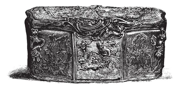 Colección de cajas de rapé, al Museo del Louvre, Una caja de rapé de — Archivo Imágenes Vectoriales