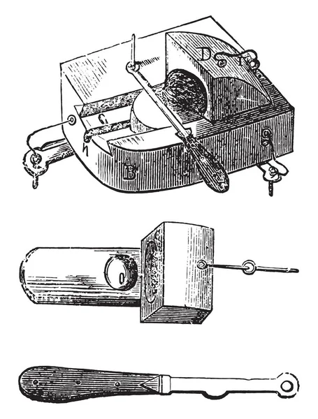 Nástroje Pro Ústřice Vintage Gravírovanou — Stockový vektor