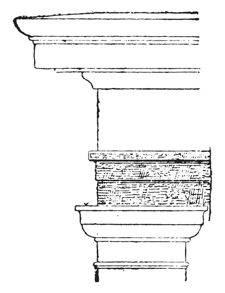 Architrave, vintage engraving. — Stock Vector