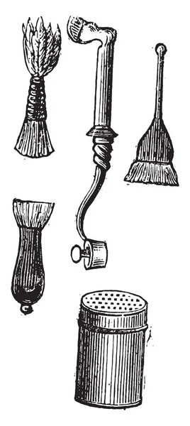 Ustensiles Cuisine Illustration Gravée Vintage — Image vectorielle