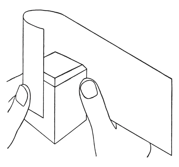 Método Aplicación Papel Bloque Ilustración Grabada Vintage — Archivo Imágenes Vectoriales