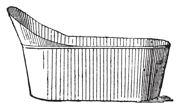 Ванна, винтажная гравировка . — стоковый вектор