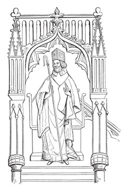 Heykel Wulfstan, Worcester Bishop, Ely Alhambra koro yol açtı.