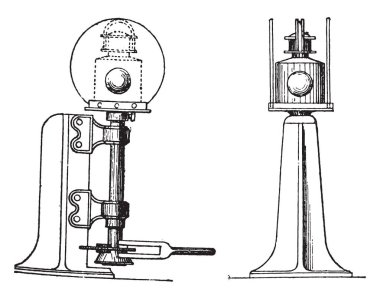 İngiltere'de, vintage oyulmuş illüstrasyon göstergesi iğne. Endüstriyel ansiklopedi E.-O. Lami - 1875