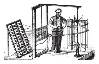 Bizim dissoir, vintage oymalı resimleme. Magasin Pittoresk 1877